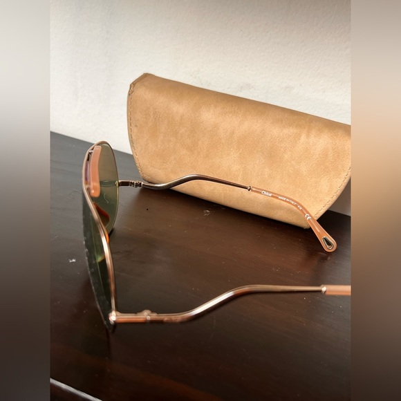 Chloe ́ Willis 64mm Navigator Sunglasses Rose/Peach - Picture 12 of 16